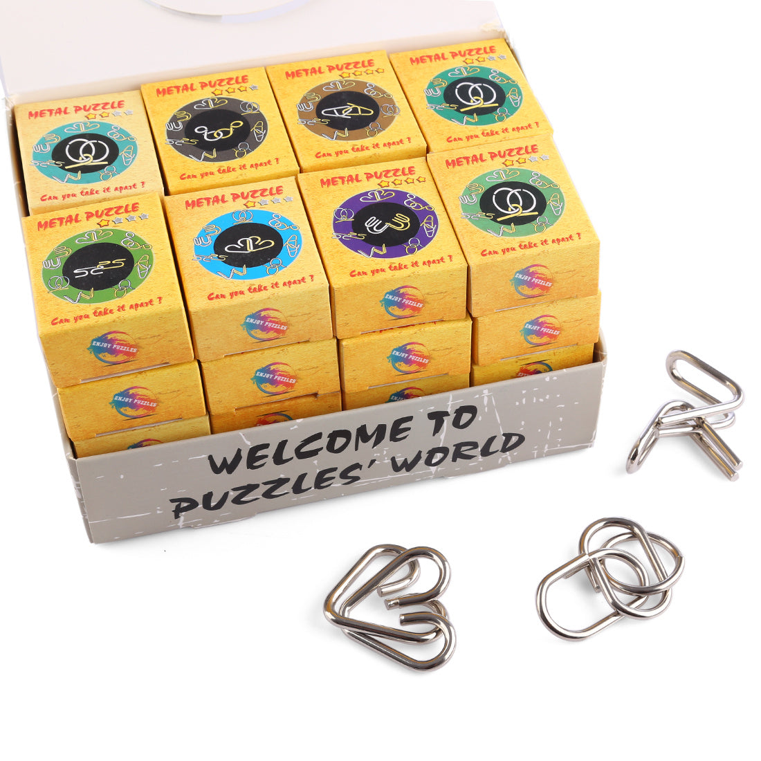 Mind-Bending Puzzle Set – Wire or Wooden IQ Games