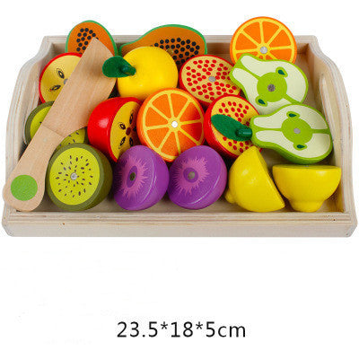 Little Chef’s Wooden Veggie Cutting Set – Safe & Fun Practice