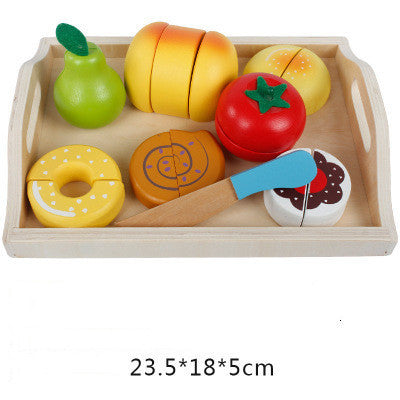 Little Chef’s Wooden Veggie Cutting Set – Safe & Fun Practice